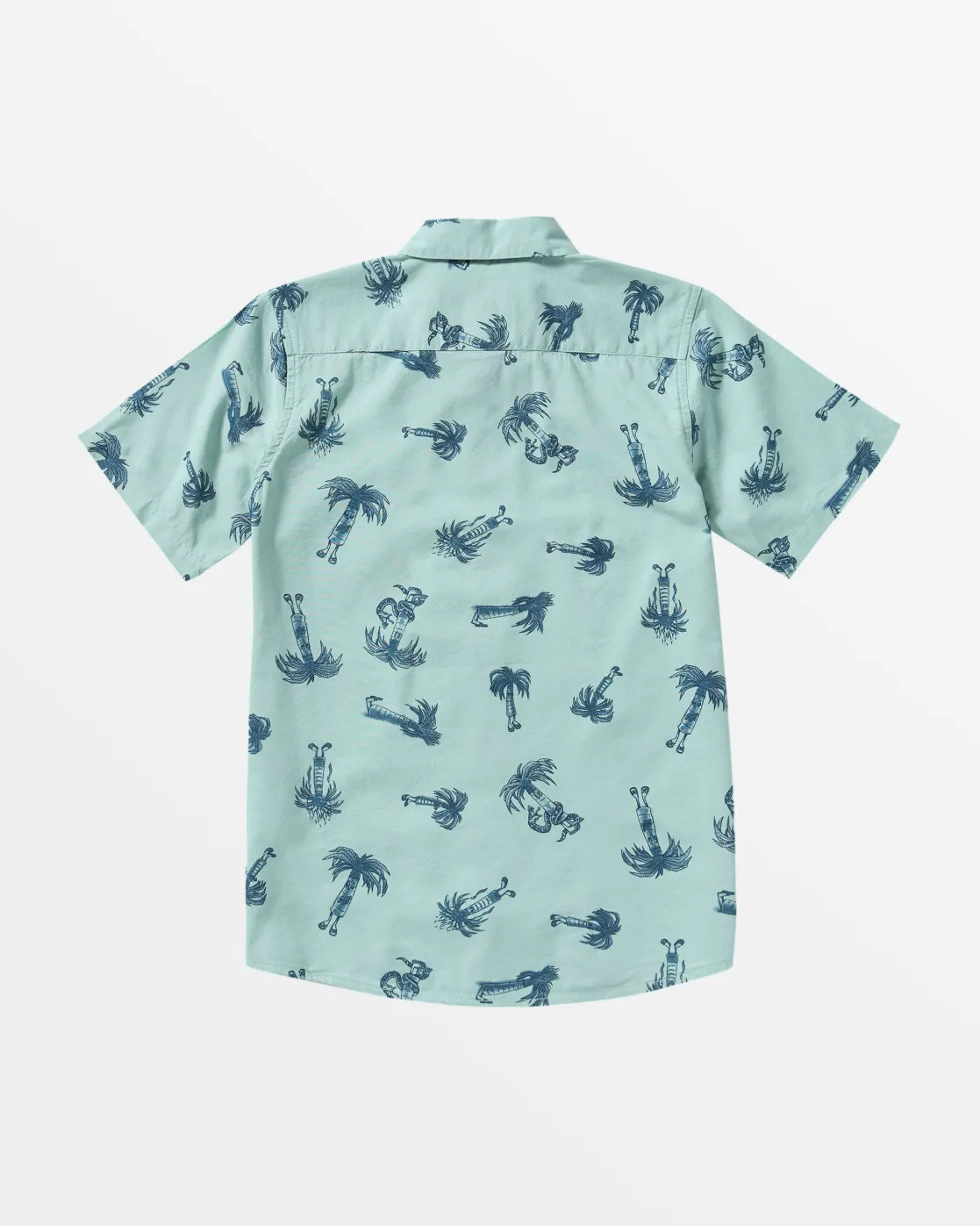 RVCA BOYS POMMIER PALMS SHORT SLEEVE SHIRT Blue Haze