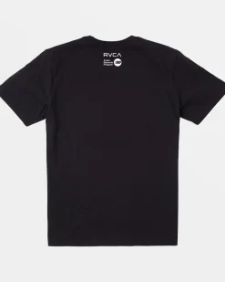 RVCA BOYS RAINBOW SKULL TEE Black Clearance