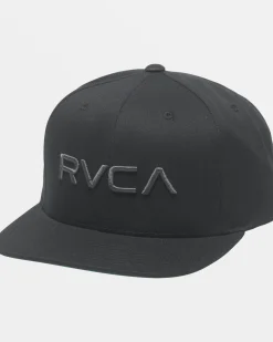 RVCA BOYS TWILL SNAPBACK II HAT Black/Charcoal