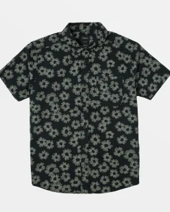 RVCA BOYS THAT'LL DO PRINT SHORT SLEEVE SHIRT Rvca Black Floral Discount