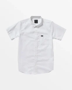 RVCA BOYS THAT'LL DO SHORT SLEEVE SHIRT White Hot