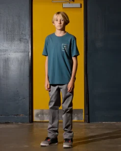 RVCA BOYS VA ALL THE WAY TEE Duck Blue Outlet