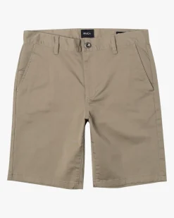 RVCA BOYS WEEKDAY STRETCH 18" SHORTS Khaki Clearance