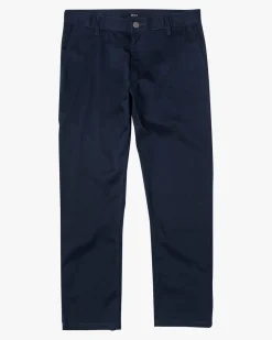 RVCA BOYS WEEKDAY STRETCH STRAIGHT FIT PANTS Navy Marine Hot