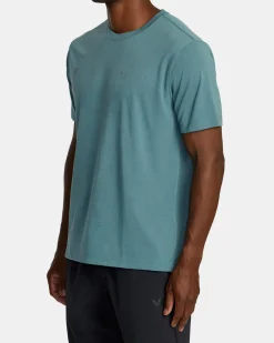 RVCA BRAND REFLECT SPORT TECH TEE Pine Grey New