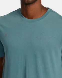 RVCA BRAND REFLECT SPORT TECH TEE Pine Grey New