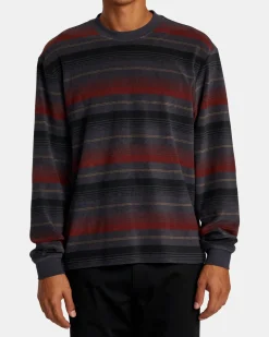 RVCA BRIDGE LONG SLEEVE TEE Garage Blue Sale