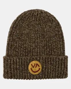 RVCA BRIGHTER DAYS CUFFED BEANIE Chocolate Torte