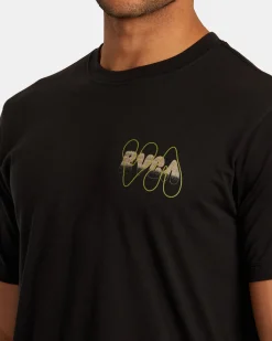 RVCA BUBBLE PRINT SHORT SLEEVE TEE Black Outlet