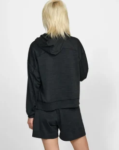 RVCA C-ABLE CROPPED WORKOUT HOODIE Black