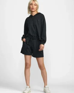 RVCA C-ABLE CROPPED WORKOUT HOODIE Black