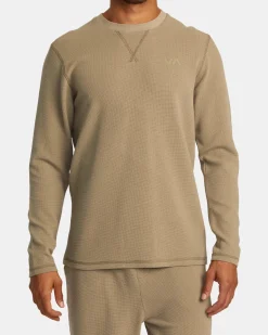 RVCA C-ABLE LONG SLEEVE TEE Dark Khaki Sale