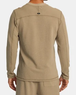RVCA C-ABLE LONG SLEEVE TEE Dark Khaki Sale