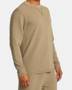 RVCA C-ABLE LONG SLEEVE TEE Dark Khaki Sale
