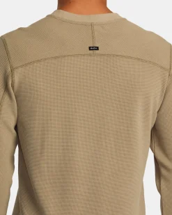 RVCA C-ABLE LONG SLEEVE TEE Dark Khaki Sale