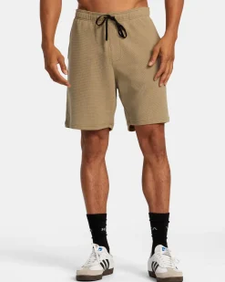 RVCA C-ABLE WAFFLE KNIT SHORTS Dark Khaki Outlet