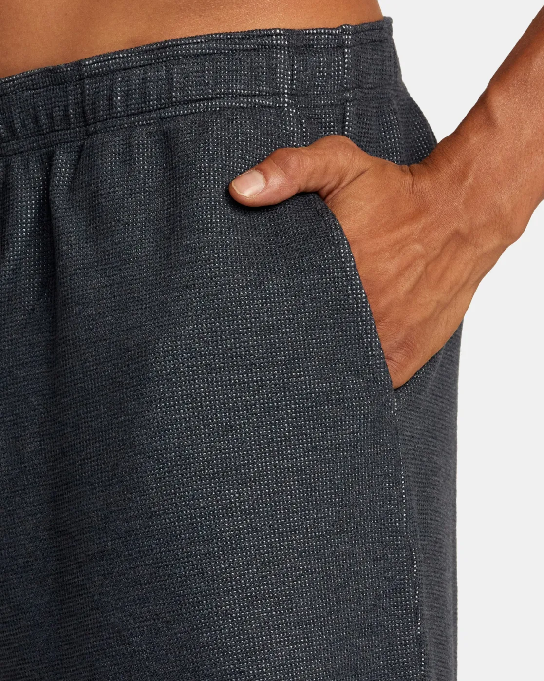 RVCA C-ABLE WAFFLE KNIT SHORTS Navy Heather Hot