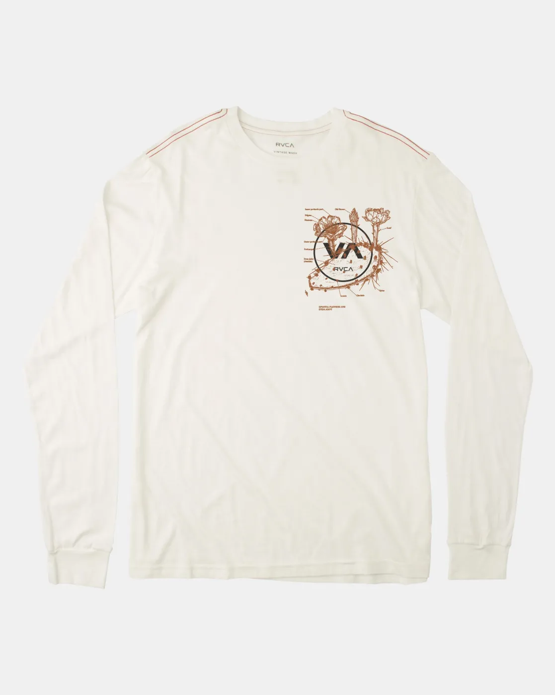 RVCA CACTUSCEA LONG SLEEVE TEE Antique White New