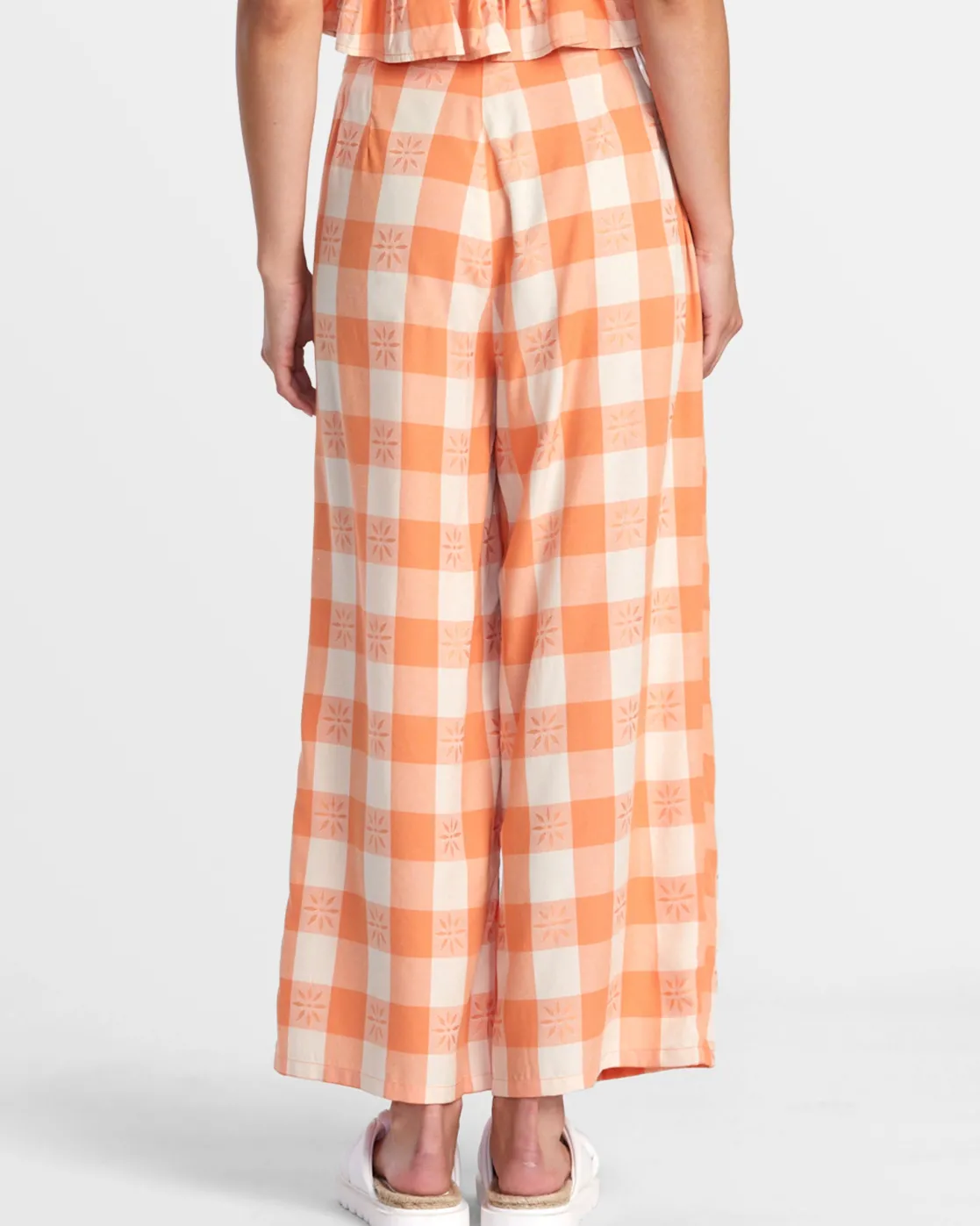 RVCA CALLUM PRINTED WIDE LEG PANTS Copper Tan Hot