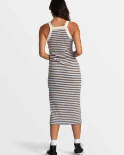 RVCA CARELESS MIDI DRESS Multi Sale