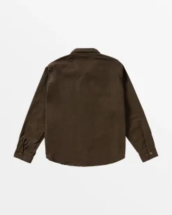 RVCA CHAINMAIL CANVAS OVERSHIRT Chocolate Hot