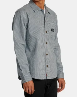 RVCA Chainmail Hickory Long Sleeve Overshirt Hot