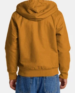 RVCA CHAINMAIL SHERPA LINED JACKET Camel Best