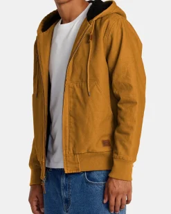 RVCA CHAINMAIL SHERPA LINED JACKET Camel Best