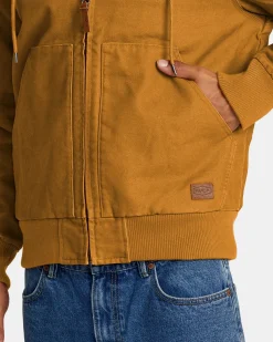 RVCA CHAINMAIL SHERPA LINED JACKET Camel Best