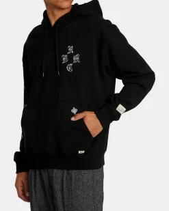 RVCA CHEFS KISS HOODIE Black Discount