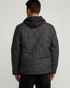 RVCA CHEFS KISS QUILTED JACKET Charcoal Heather