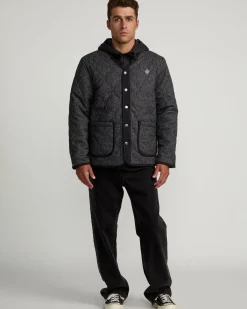 RVCA CHEFS KISS QUILTED JACKET Charcoal Heather