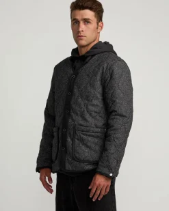 RVCA CHEFS KISS QUILTED JACKET Charcoal Heather