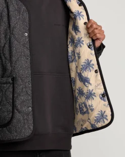 RVCA CHEFS KISS QUILTED JACKET Charcoal Heather