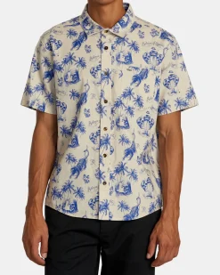 RVCA CHEFS KISS SHORT SLEEVE SHIRT Natural Sale
