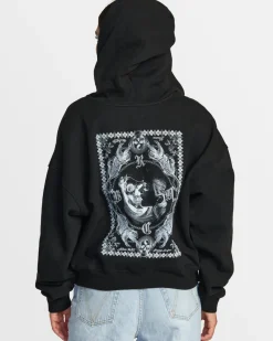 RVCA CHEFS KISS ZIP-UP HOODIE Rvca Black Sale