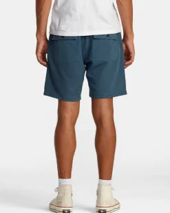 RVCA CIVIC CITY ELASTIC WAIST SHORTS Duck Blue Outlet