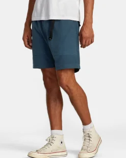 RVCA CIVIC CITY ELASTIC WAIST SHORTS Duck Blue Outlet