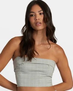 RVCA CLAIRE TUBE TOP Dark Khaki Best