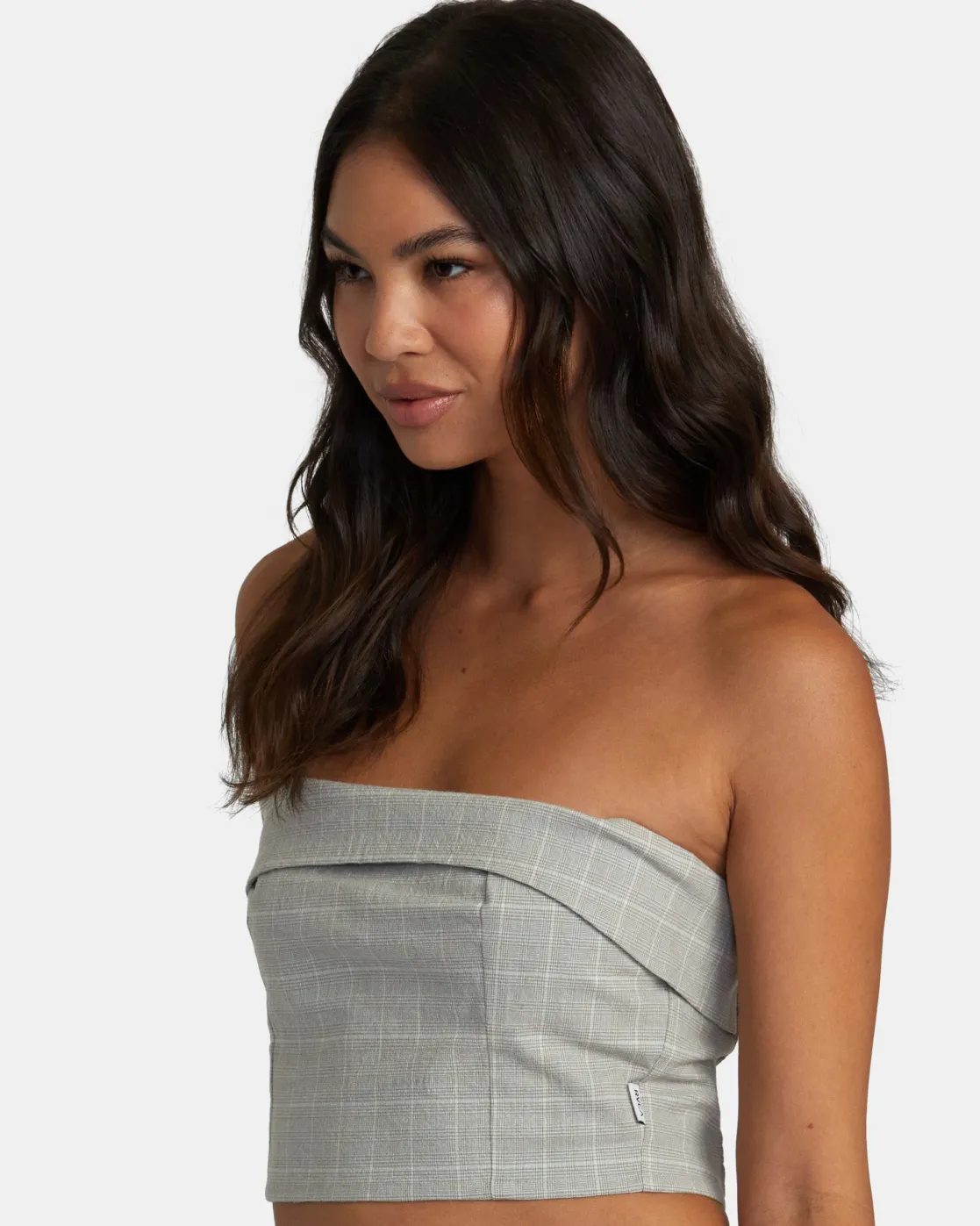 RVCA CLAIRE TUBE TOP Dark Khaki Best