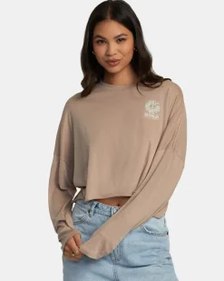 RVCA CLOUD LONG SLEEVE TEE Warm Taupe Best