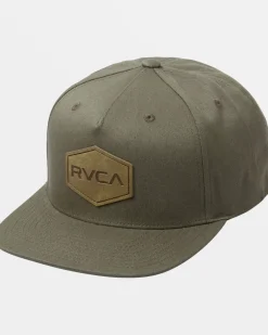 RVCA COMMONWEALTH DLX SNAPBACK HAT Khaki New