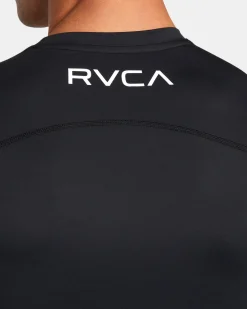 RVCA COMPRESSION TECHNICAL SHORT SLEEVE TOP Black Outlet
