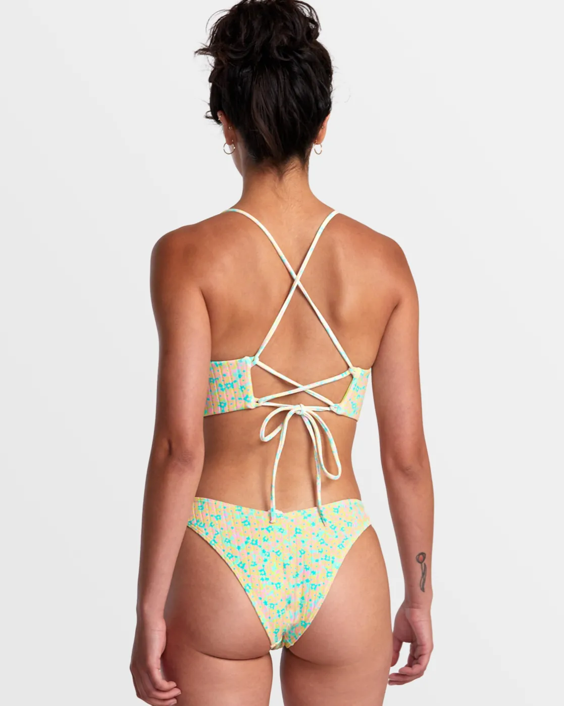 RVCA CONFETTI V-FRONT FRENCH BIKINI BOTTOMS Neon Green Online