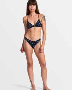 RVCA CONTEMPO CROSSBACK TRIANGLE BIKINI TOP Black Clearance
