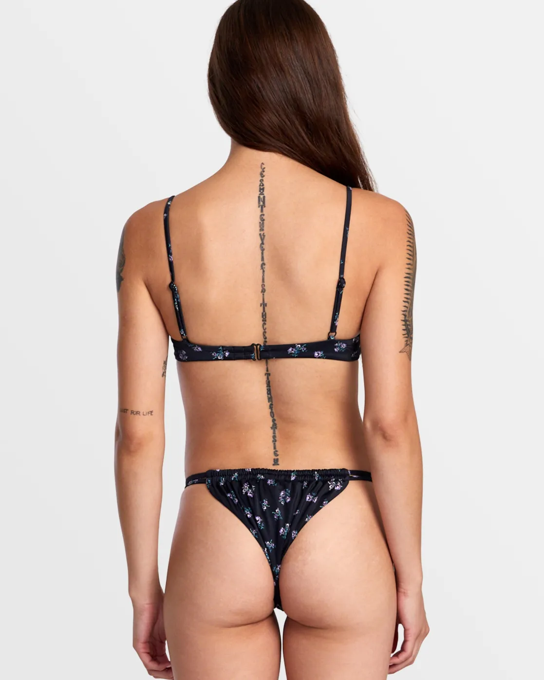 RVCA CONTEMPO V-WIRE BRALETTE BIKINI TOP Black Discount