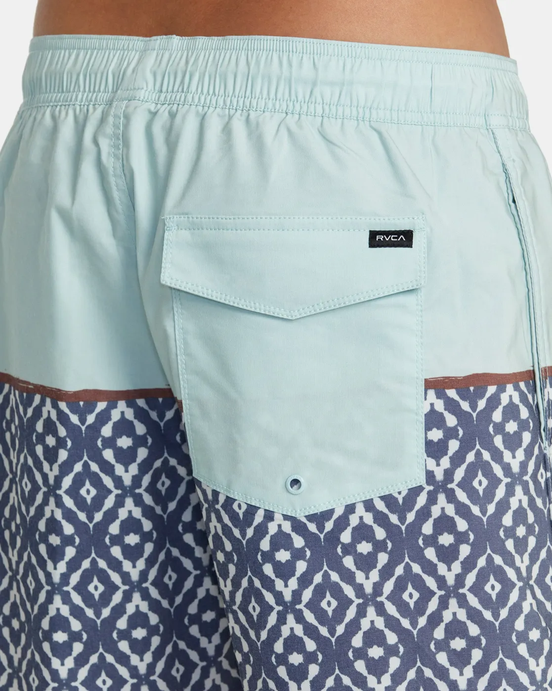 RVCA COUNTY ELASTIC WAIST 17" BOARDSHORTS Light Blue New