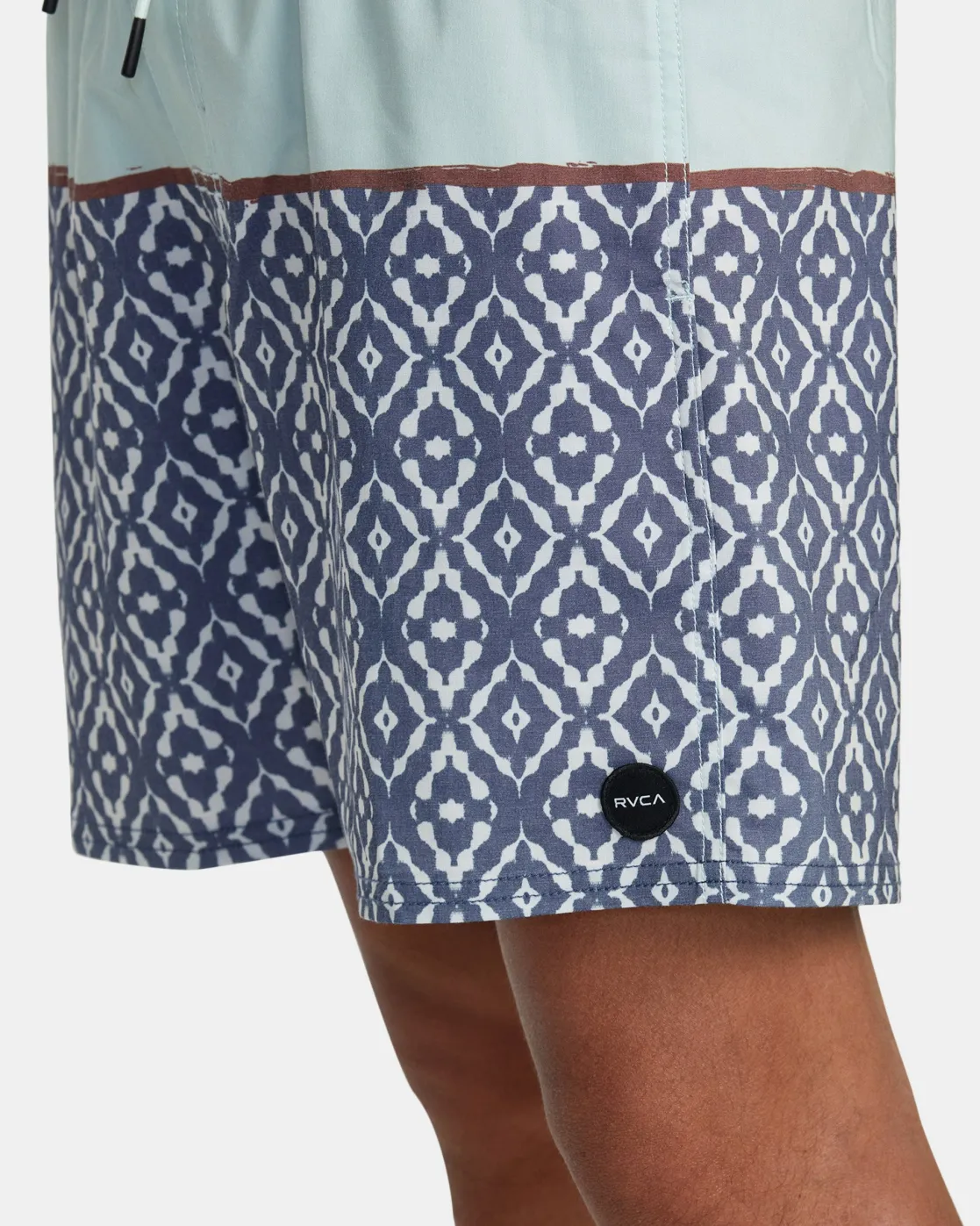RVCA COUNTY ELASTIC WAIST 17" BOARDSHORTS Light Blue New