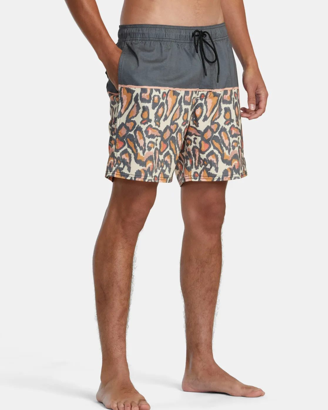 RVCA COUNTY ELASTIC WAIST 17" BOARDSHORTS RVCA Black New