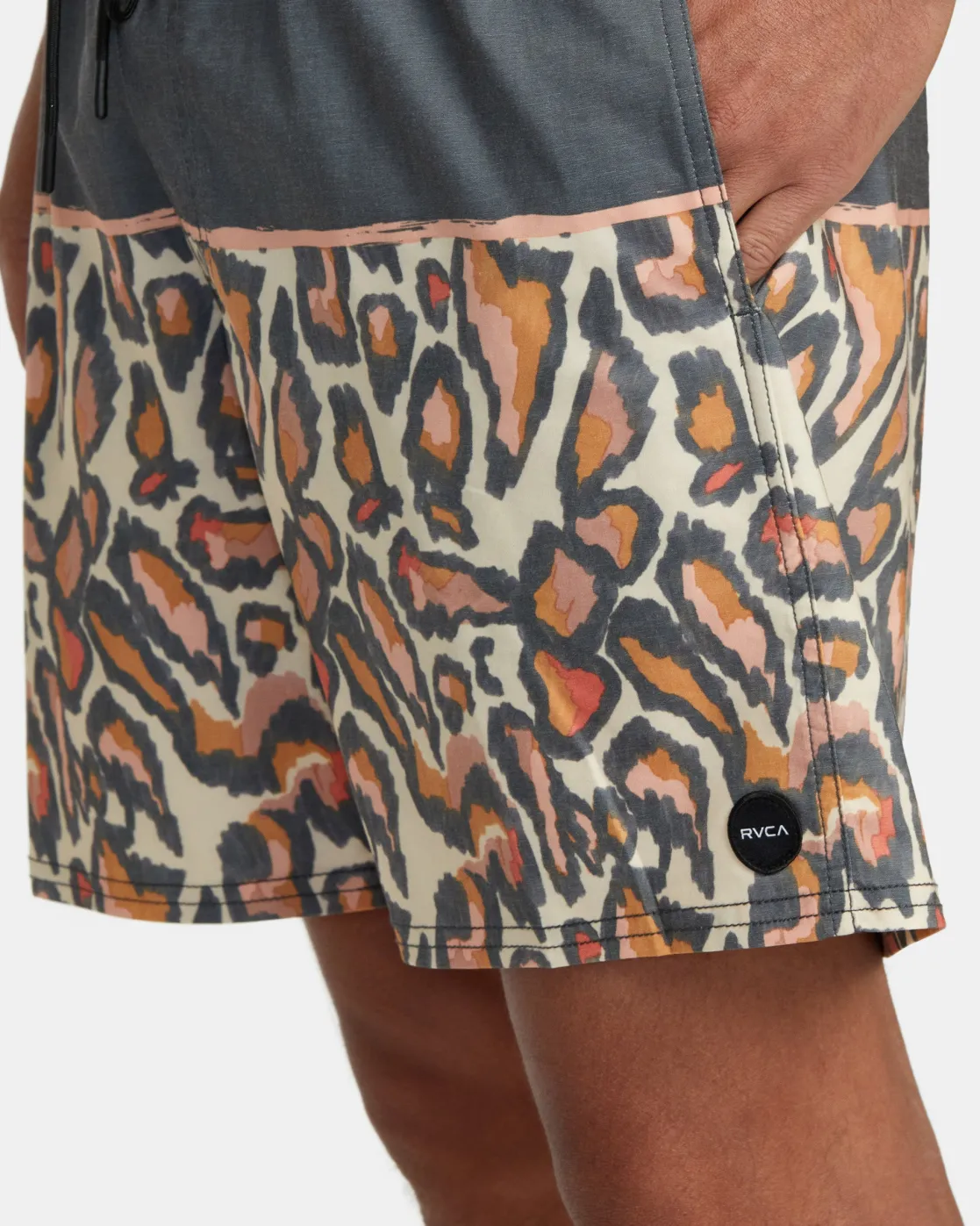 RVCA COUNTY ELASTIC WAIST 17" BOARDSHORTS RVCA Black New